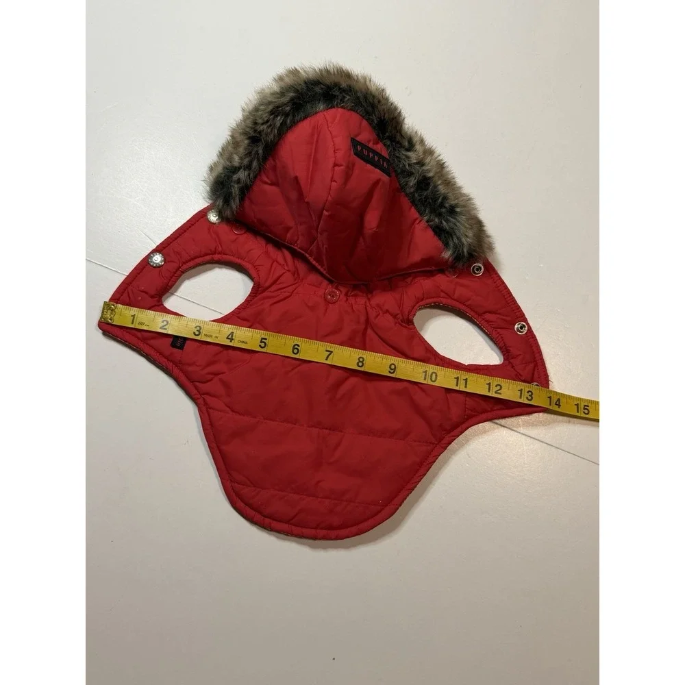 Puppia Pet Dog Puppy Reversible Small Jacket Coat Fur Hooded Warm Winter Sweater